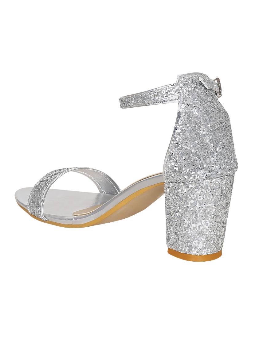 silver ankle strap sandal - 15176487 - Zoom Image - 3