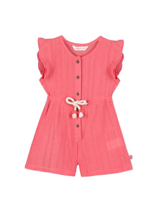 pink cotton playsuit - 15176714 - Very Small Image - 1