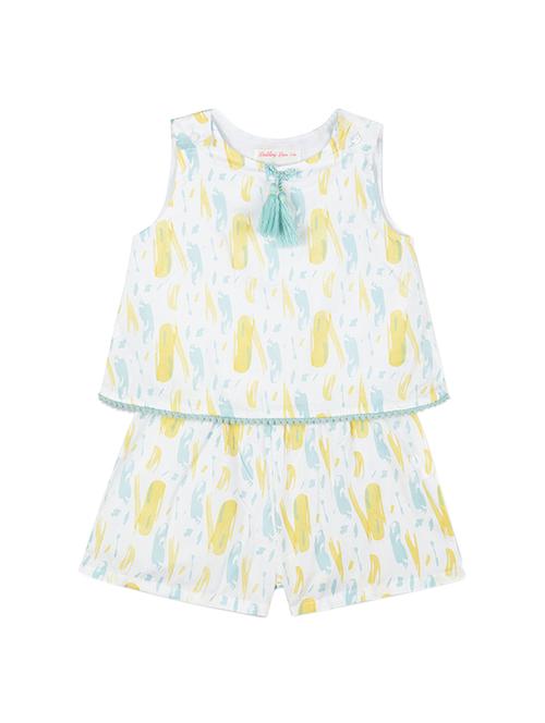multi colored rayon playsuit - 15176717 - Standard Image - 1