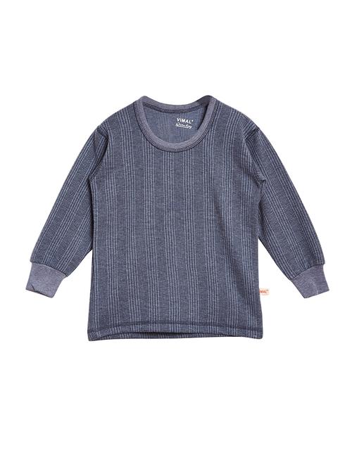 navy blue cotton blend thermal - 15176739 - Standard Image - 1