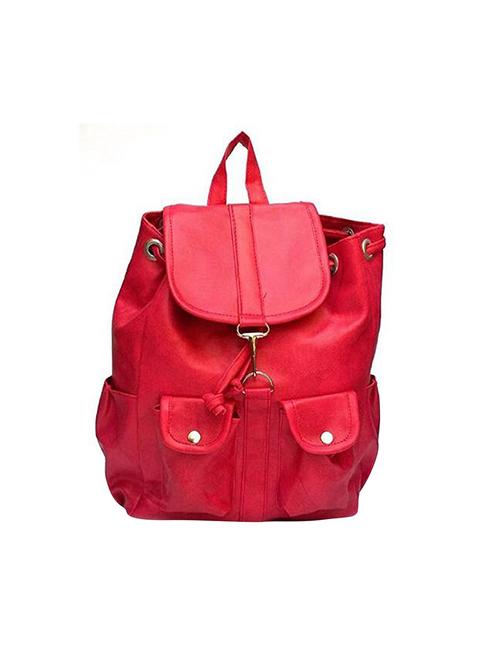 red leatherette regular backpack - 15177080 - Very Small Image - 1