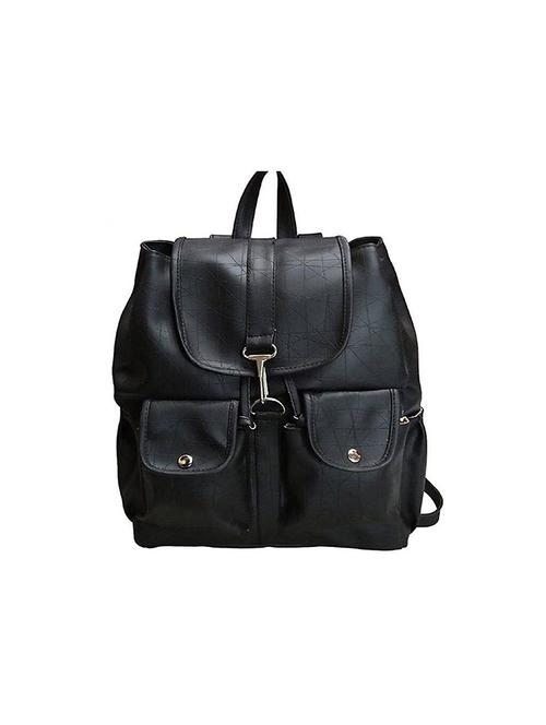 black leatherette regular backpack - 15177081 - Very Small Image - 1