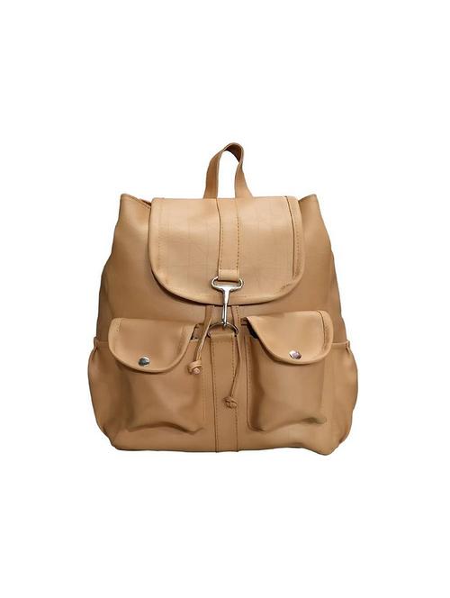 beige leatherette regular backpack - 15177083 - Very Small Image - 1