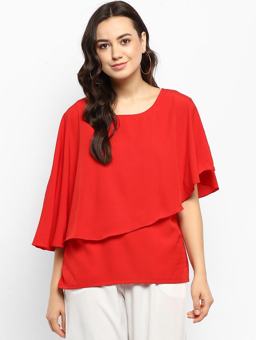 red solid layered top - 15177093 - Zoom Image - 1
