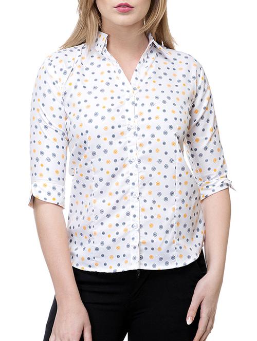 white printed cotton shirt - 15177106 - Standard Image - 1