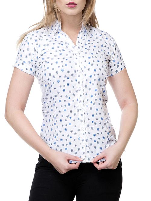 white printed cotton shirt - 15177108 - Standard Image - 1