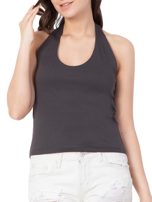 solid grey cotton top - 15177150 - Standard Image - 1