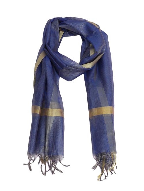 blue cotton printed dupatta - 15177200 - Very Small Image - 1
