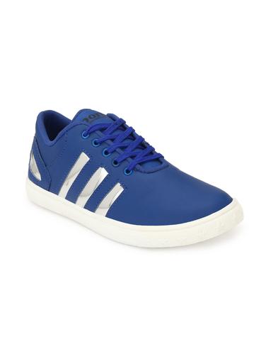 blue leatherette lace up sneaker - 15177224 - Very Small Image - 1