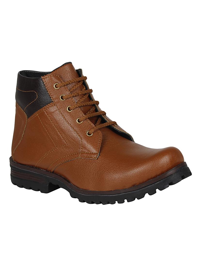 tan leatherette high ankle boot - 15177225 - Zoom Image - 1