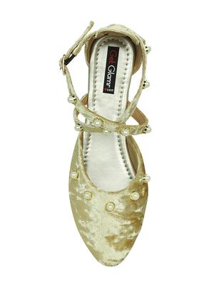 gold closed back sandal - 15177291 - Standard Image - 4