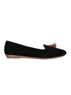 black faux leather slip on ballerina - 15177293 - Standard Image - 2