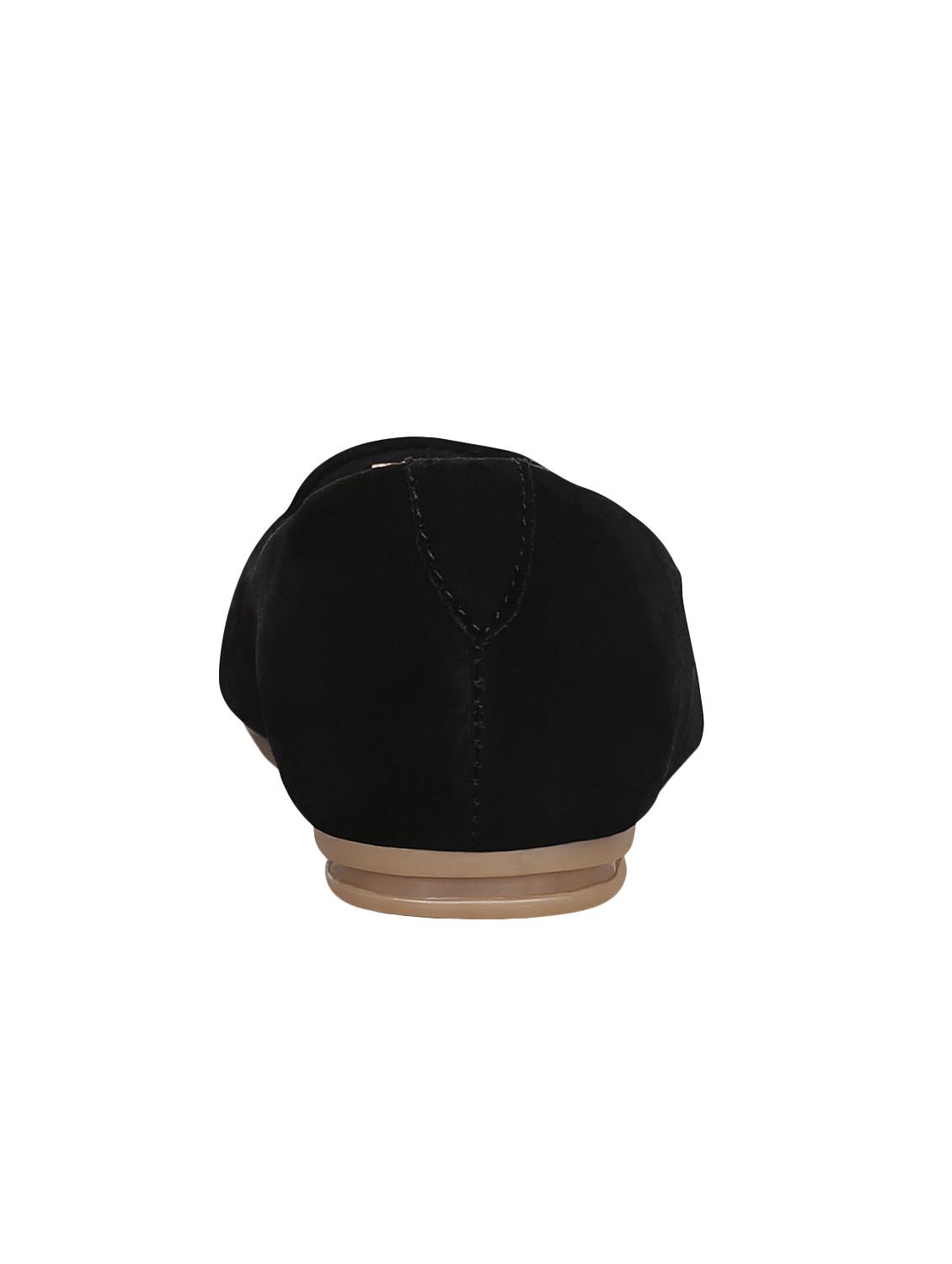 black faux leather slip on ballerina - 15177293 - Zoom Image - 3
