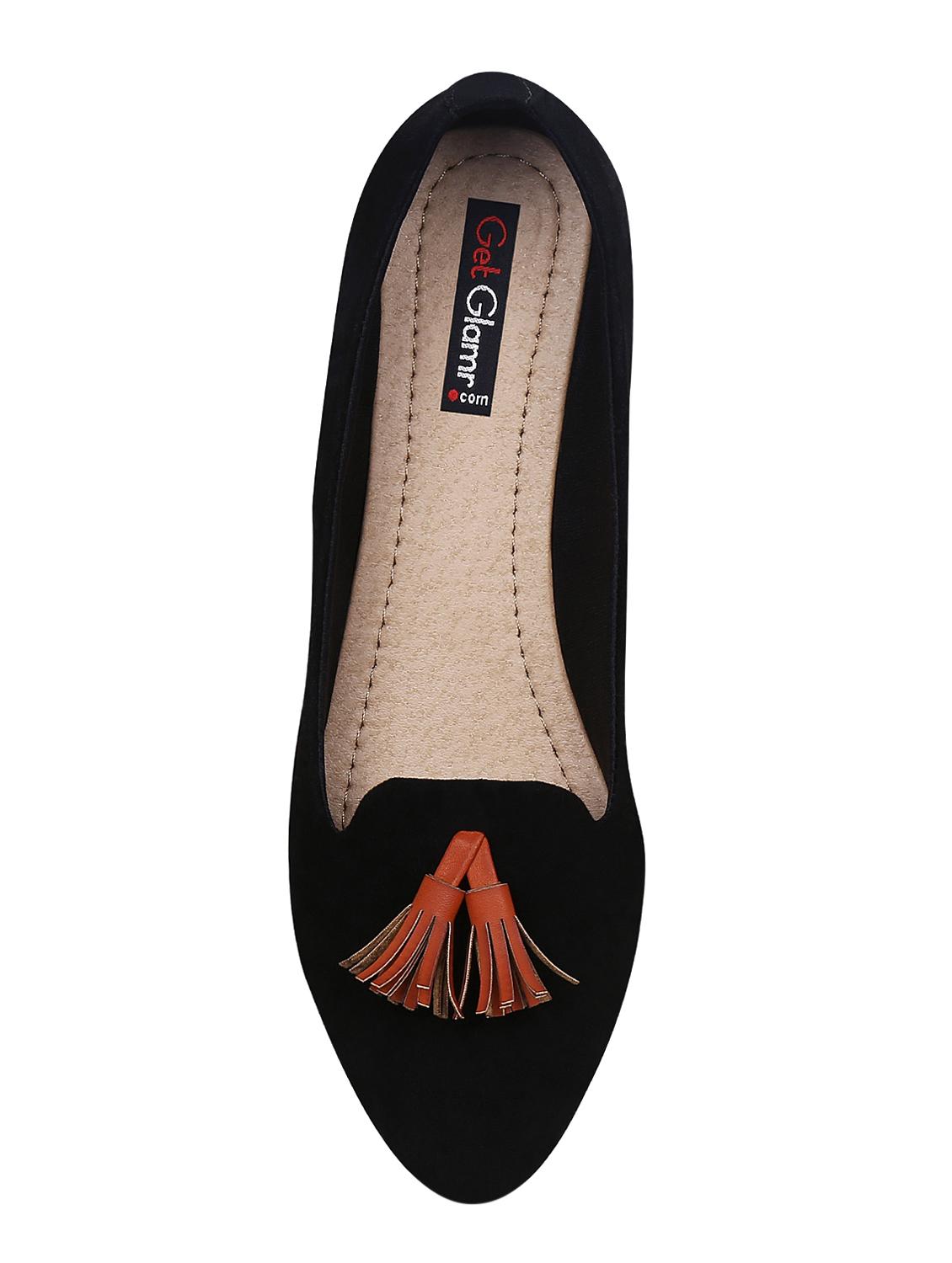 black faux leather slip on ballerina - 15177293 - Zoom Image - 4