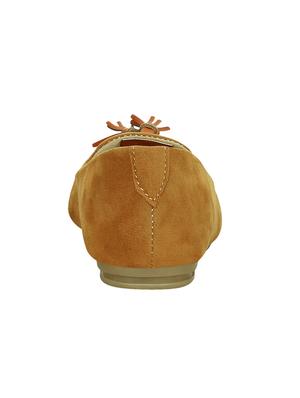tan faux leather slip on ballerina - 15177296 - Standard Image - 3