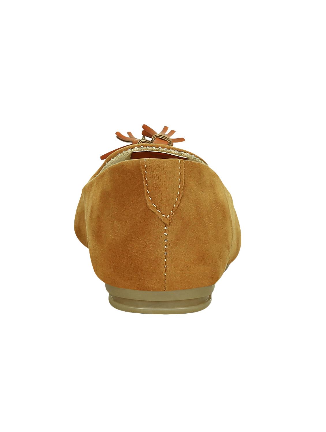 tan faux leather slip on ballerina - 15177296 - Zoom Image - 3