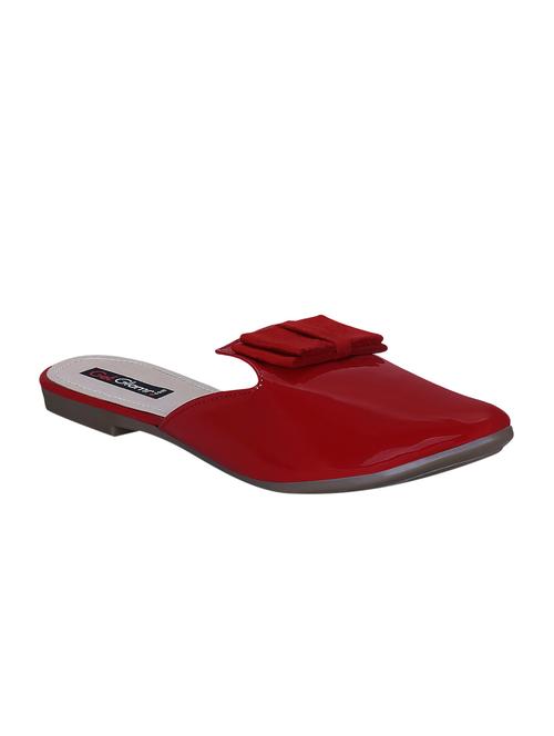 red faux leather mules sandals - 15177299 - Standard Image - 1