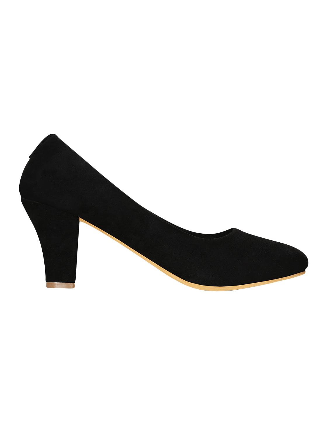 black faux leather slip on pumps - 15177302 - Zoom Image - 2
