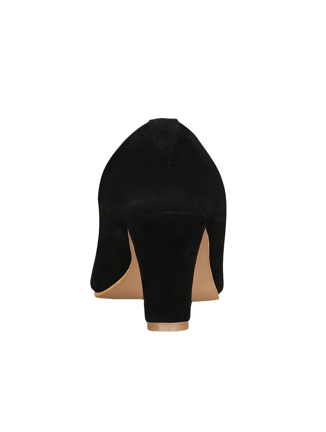 black faux leather slip on pumps - 15177302 - Zoom Image - 3