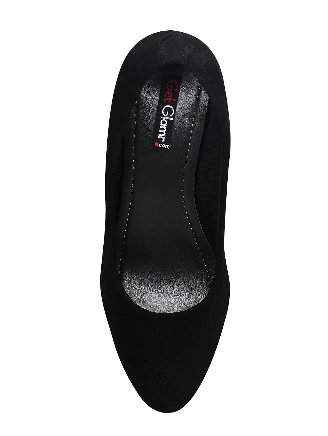 black faux leather slip on pumps - 15177302 - Zoom Image - 4