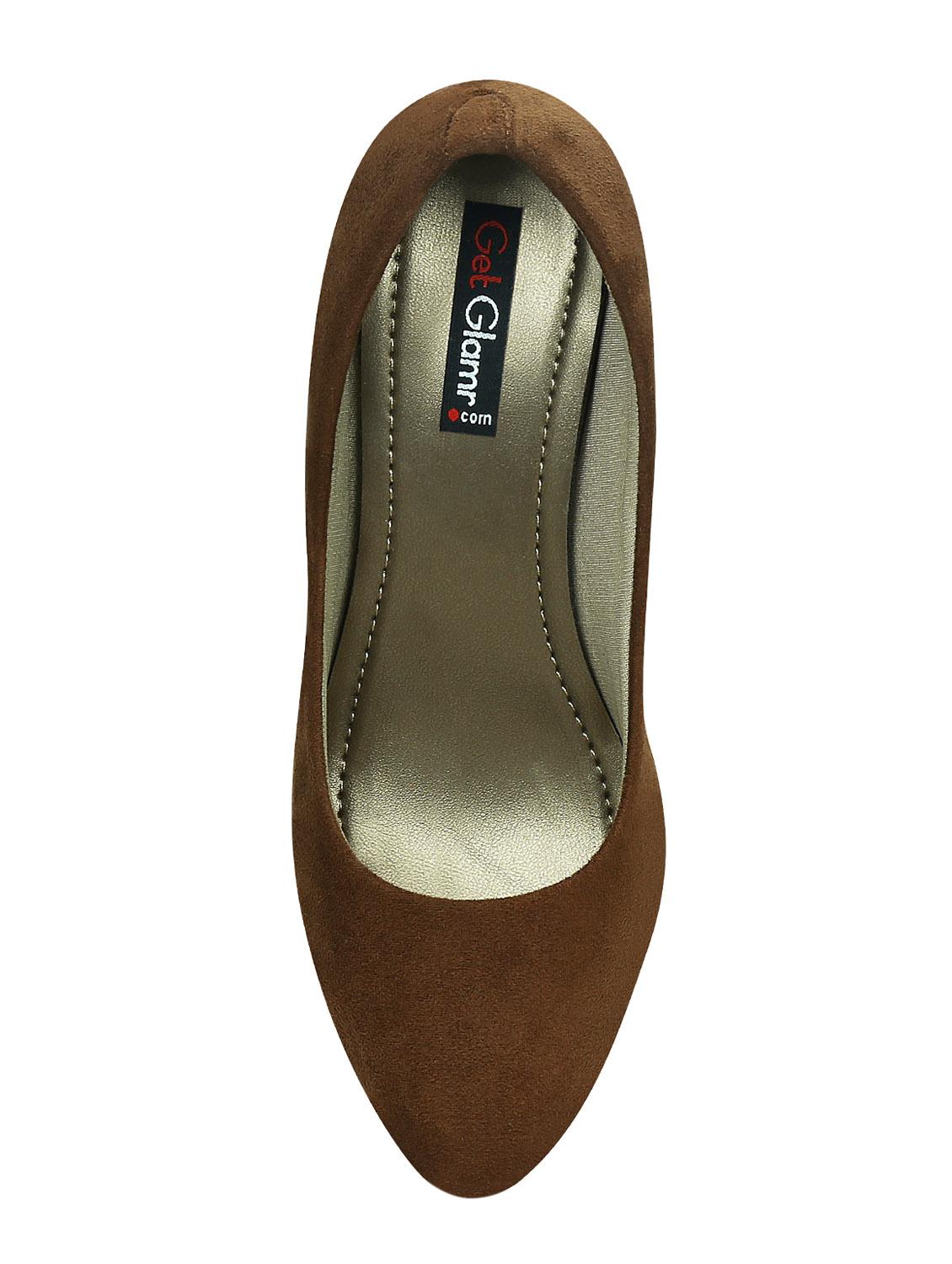 tan faux leather slip on pumps - 15177304 - Zoom Image - 4
