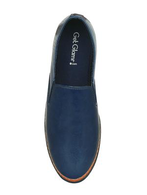 blue leatherette casual slipon - 15177334 - Standard Image - 4