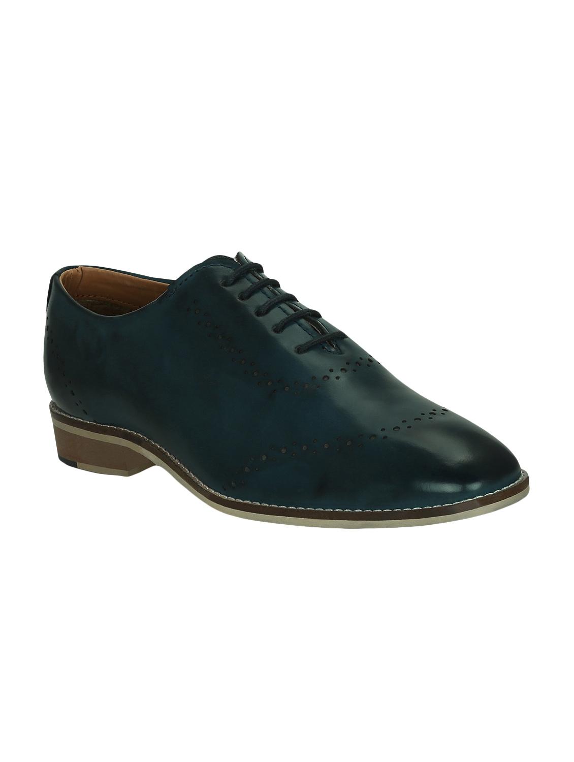 blue leatherette lace-up oxford - 15177343 - Zoom Image - 1
