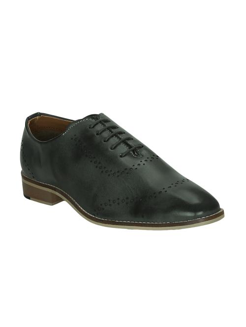 grey leatherette lace-up oxford - 15177344 - Standard Image - 1