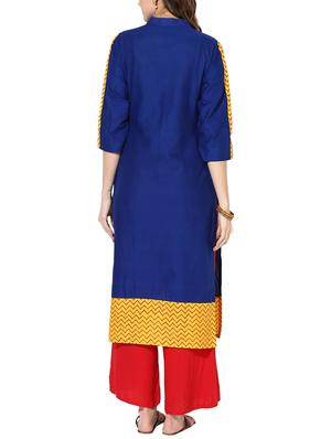 embroidered straight kurta - 15177988 - Standard Image - 3