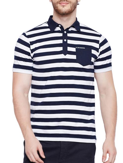 navy blue cotton pocket t-shirt - 15178454 - Standard Image - 1