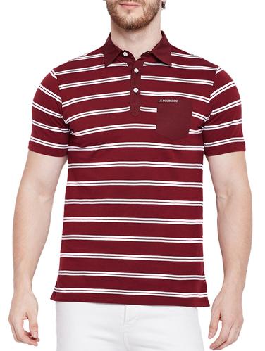 maroon cotton pocket t-shirt - 15178458 - Very Small Image - 1