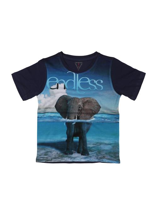 blue cotton blend tshirt - 15178470 - Standard Image - 1
