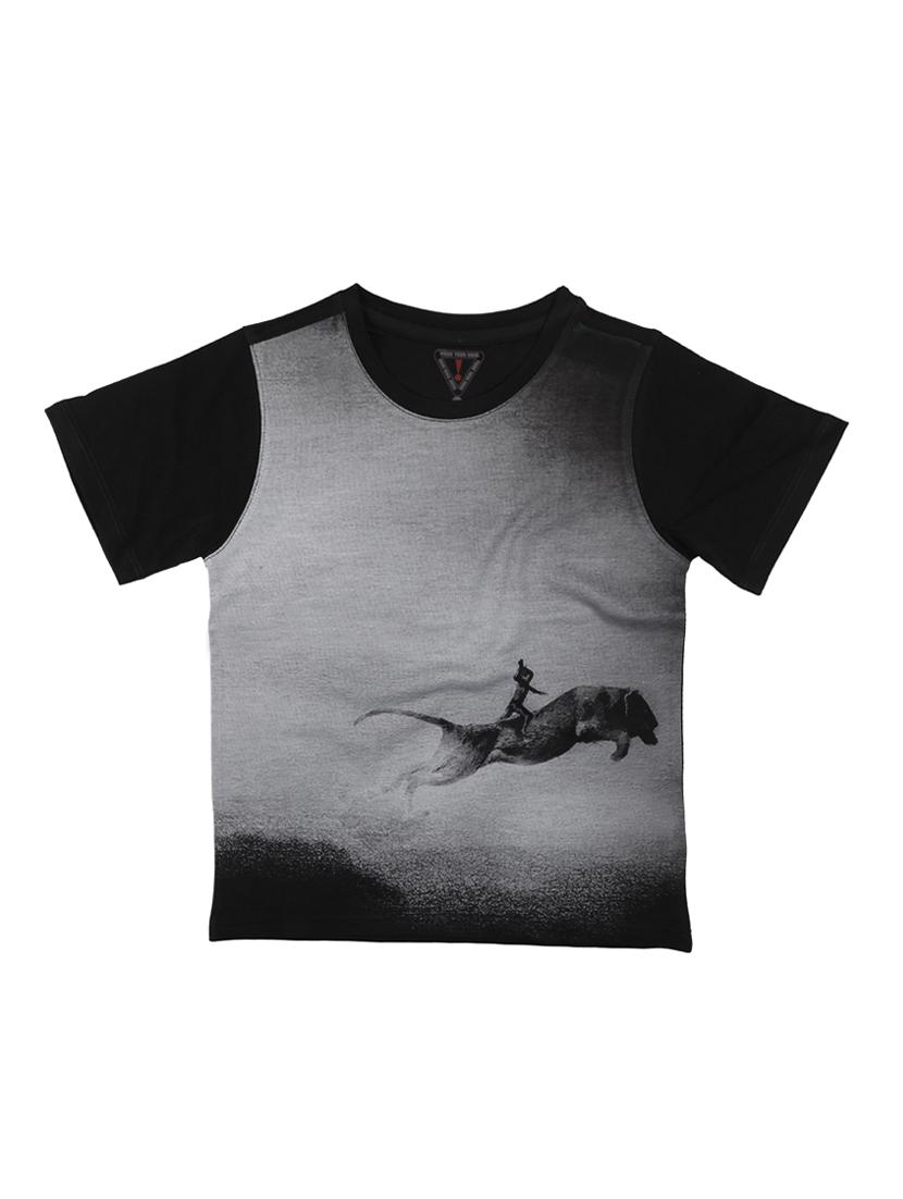 grey cotton blend tshirt - 15178478 - Zoom Image - 1
