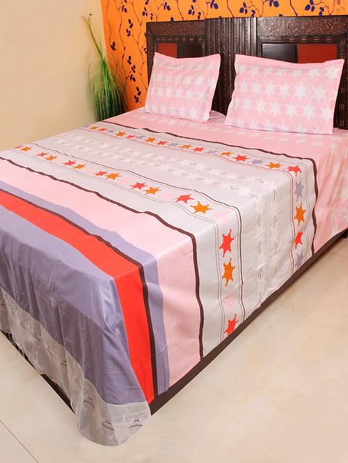 Cotton Double bedsheet with 2 pillow covers - 15178904 - Very Small Image - 1