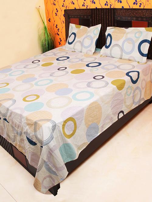 Cotton Double bedsheet with 2 pillow covers - 15178905 - Very Small Image - 1
