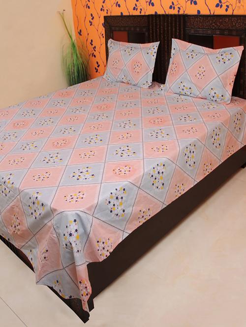 Cotton Double bedsheet with 2 pillow covers - 15178912 - Very Small Image - 1