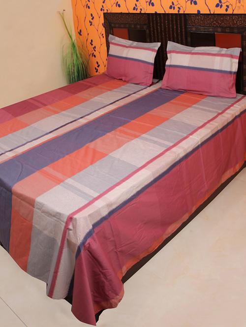 Cotton Double bedsheet with 2 pillow covers - 15178914 - Very Small Image - 1