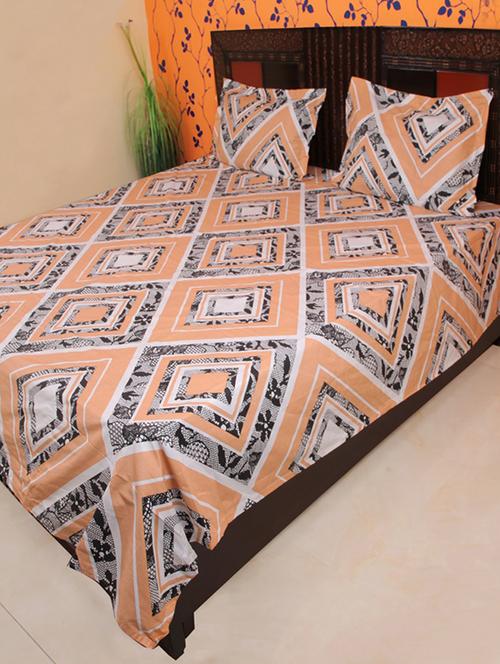 Cotton Double bedsheet with 2 pillow covers - 15178915 - Very Small Image - 1
