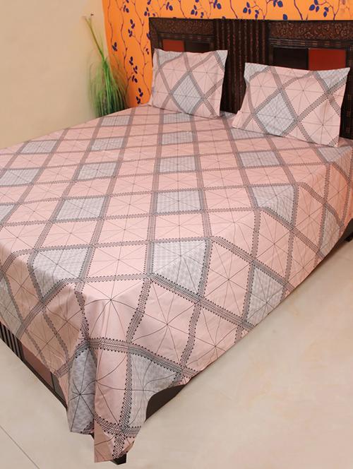 Cotton Double bedsheet with 2 pillow covers - 15178917 - Very Small Image - 1