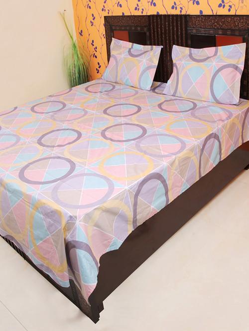 Cotton Double bedsheet with 2 pillow covers - 15178920 - Very Small Image - 1