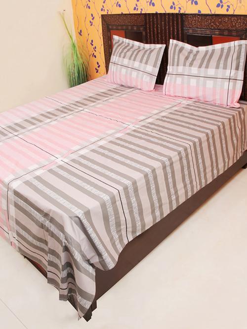 Cotton Double bedsheet with 2 pillow covers - 15178921 - Very Small Image - 1
