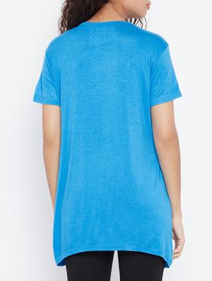 blue hosery printed tee - 15179006 - Standard Image - 3