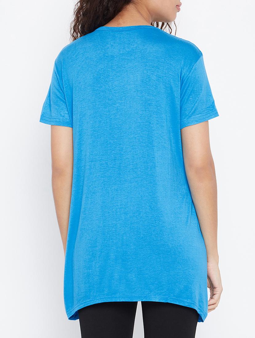 blue hosery printed tee - 15179006 - Zoom Image - 3