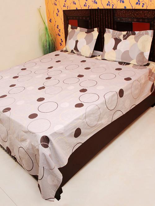 Cotton Double bedsheet with 2 pillow covers - 15179115 - Very Small Image - 1