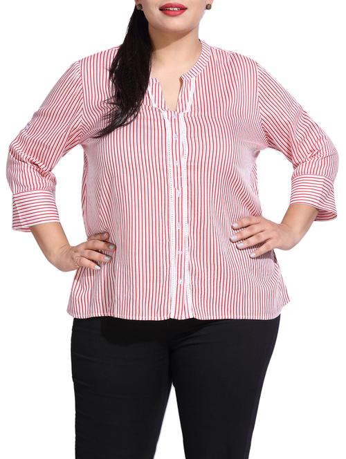 red cotton striped top - 15179499 - Standard Image - 1