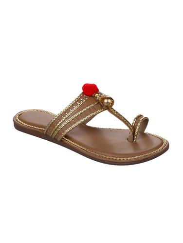 brown one toe kolhapuri - 15180165 - Very Small Image - 1