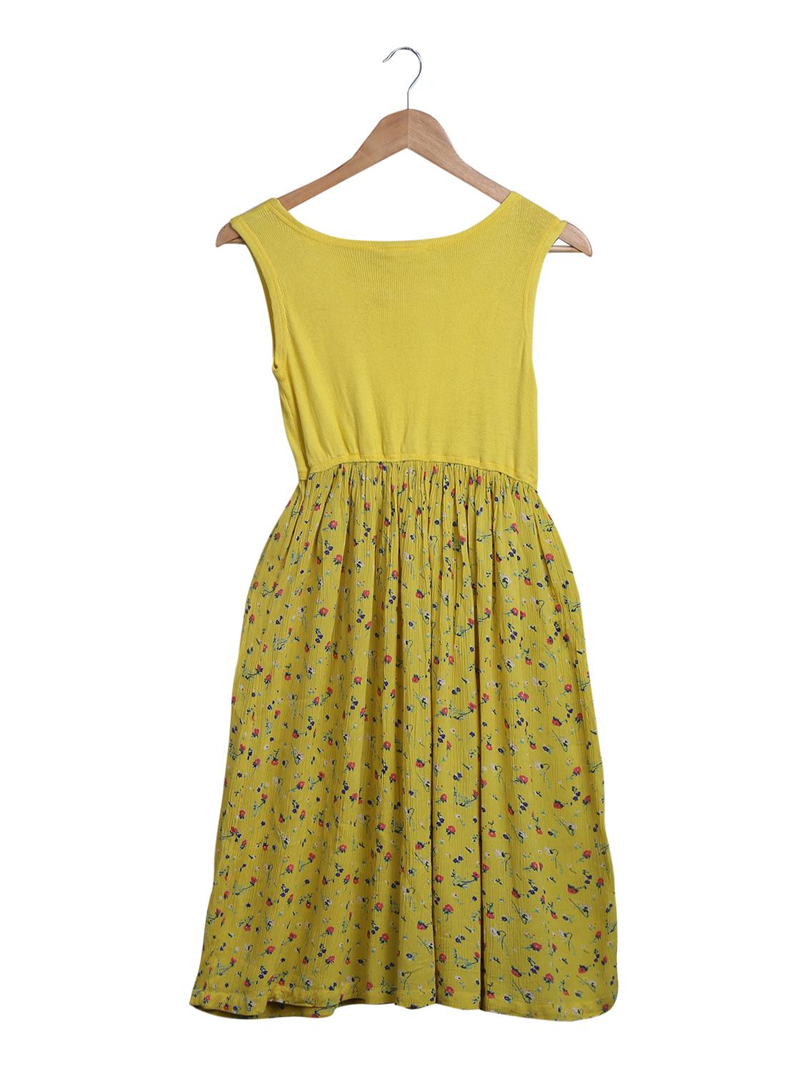yellow floral print frock - 15180172 - Zoom Image - 2
