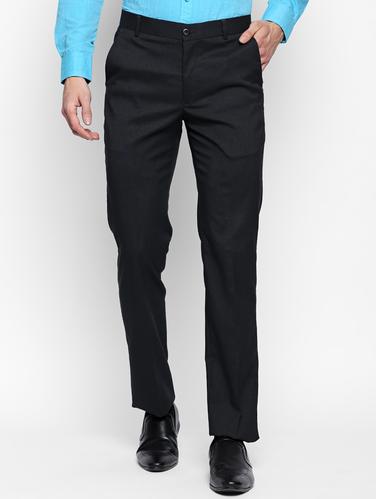 black polyester blend flat front formal trouser - 15180266 - Very Small Image - 1