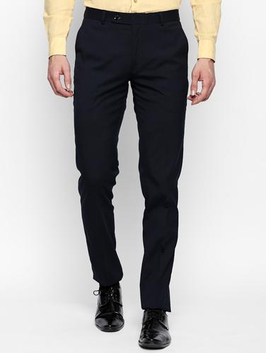 black polyester blend flat front formal trouser - 15180271 - Very Small Image - 1