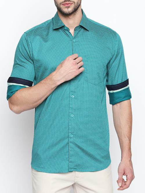 blue cotton casual shirt - 15180294 - Very Small Image - 1